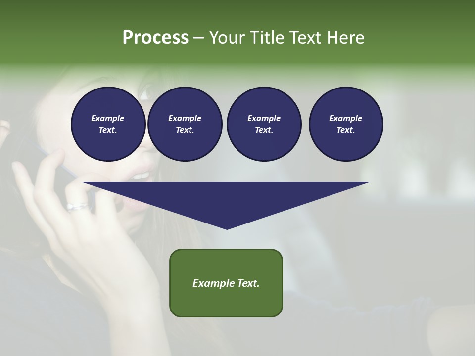 A Woman Talking On A Cell Phone In A Car PowerPoint Template