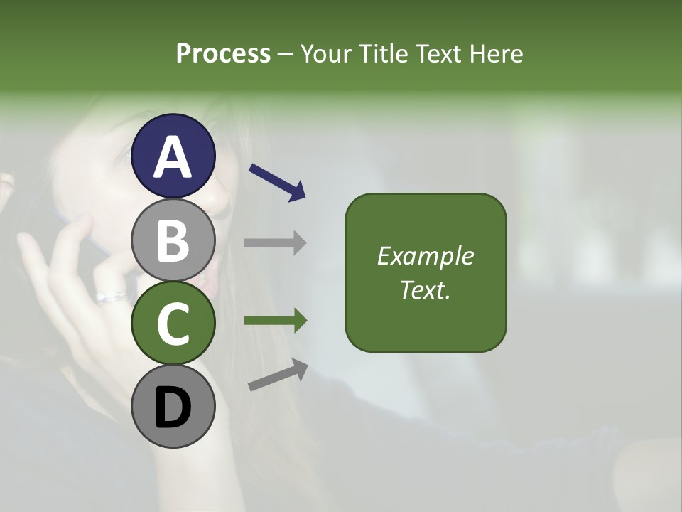 A Woman Talking On A Cell Phone In A Car PowerPoint Template