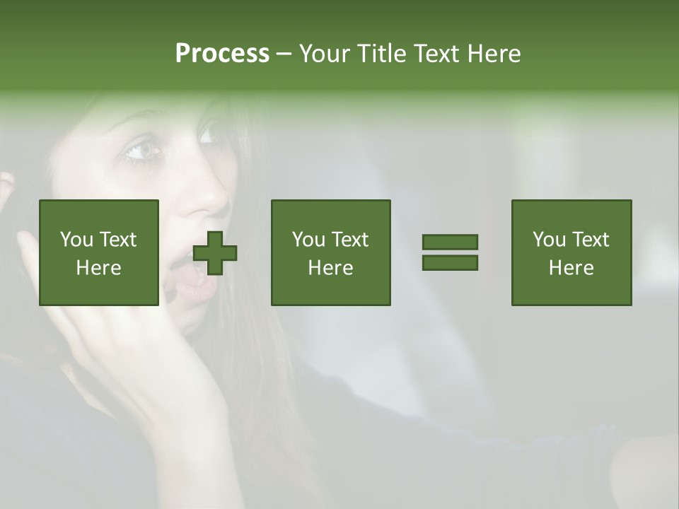 A Woman Talking On A Cell Phone In A Car PowerPoint Template
