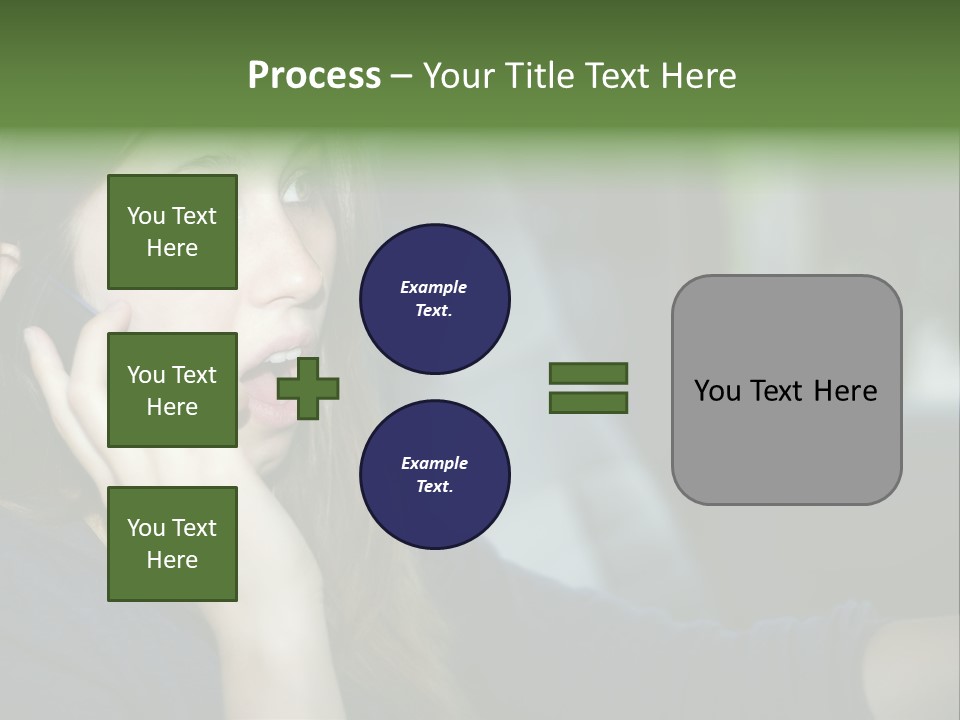 A Woman Talking On A Cell Phone In A Car PowerPoint Template