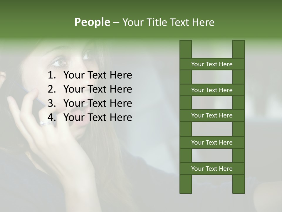 A Woman Talking On A Cell Phone In A Car PowerPoint Template