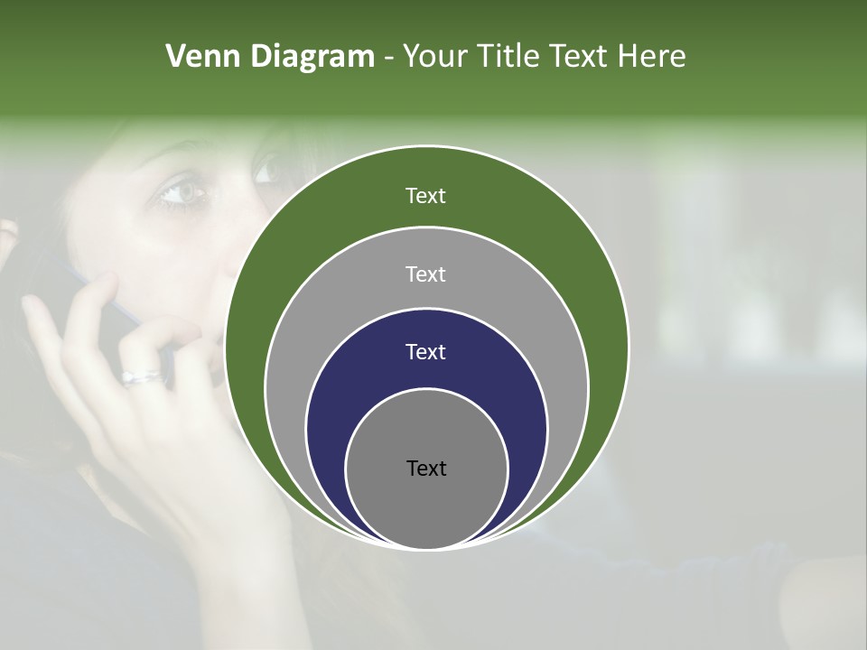 A Woman Talking On A Cell Phone In A Car PowerPoint Template