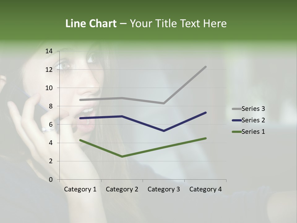 A Woman Talking On A Cell Phone In A Car PowerPoint Template