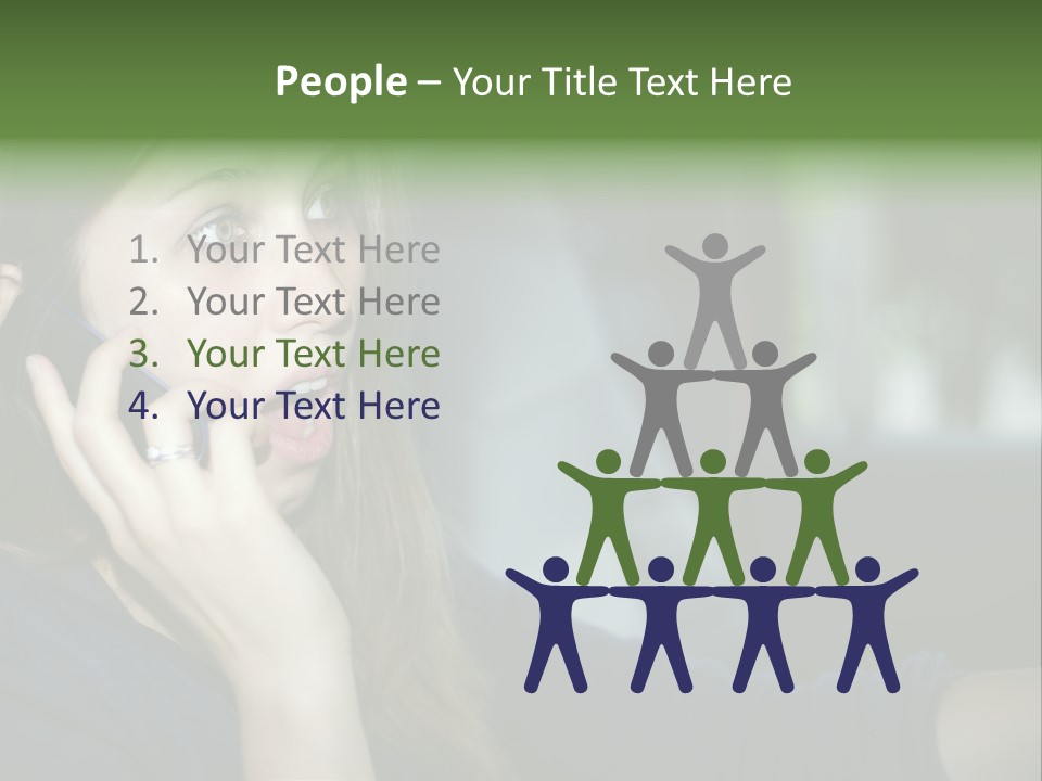 A Woman Talking On A Cell Phone In A Car PowerPoint Template