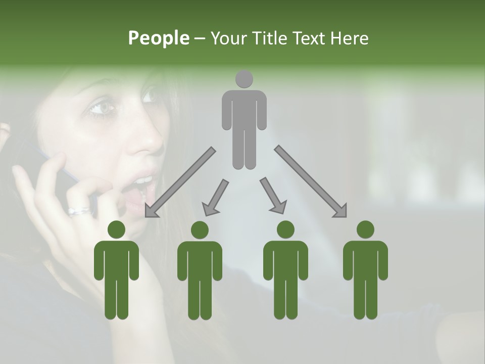 A Woman Talking On A Cell Phone In A Car PowerPoint Template