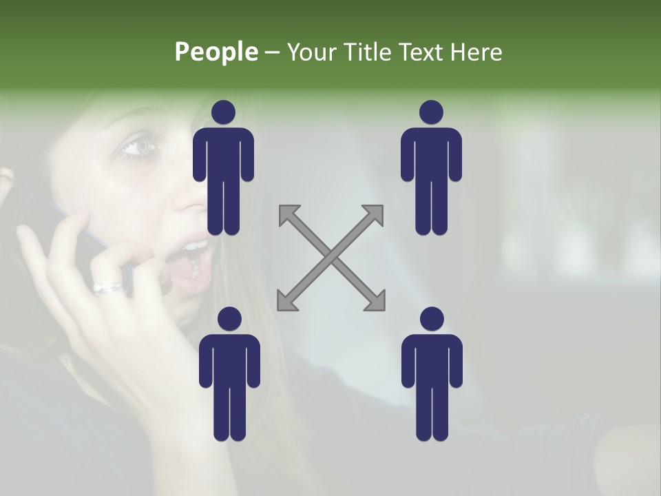A Woman Talking On A Cell Phone In A Car PowerPoint Template