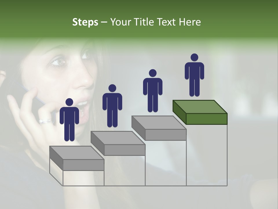 A Woman Talking On A Cell Phone In A Car PowerPoint Template