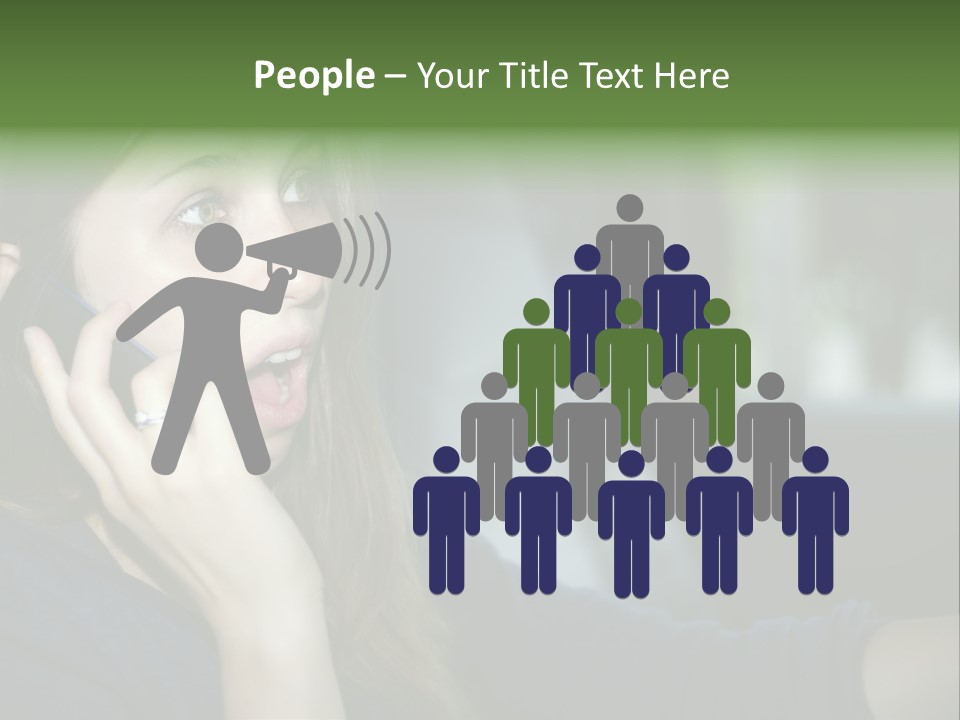 A Woman Talking On A Cell Phone In A Car PowerPoint Template