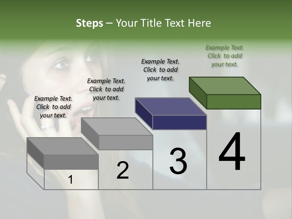 A Woman Talking On A Cell Phone In A Car PowerPoint Template