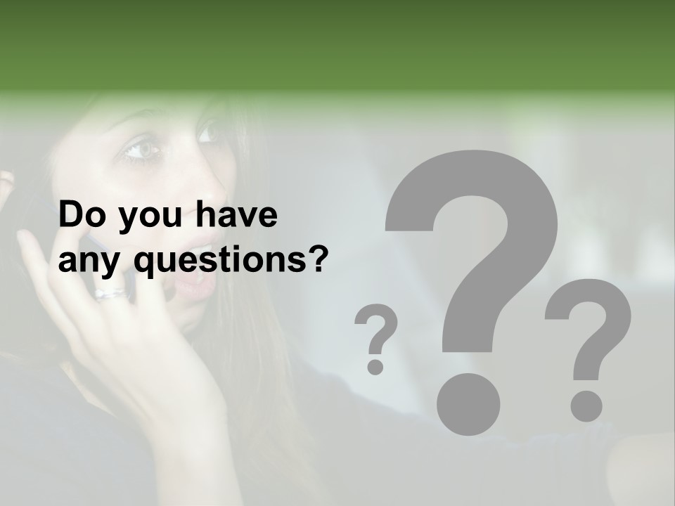 A Woman Talking On A Cell Phone In A Car PowerPoint Template