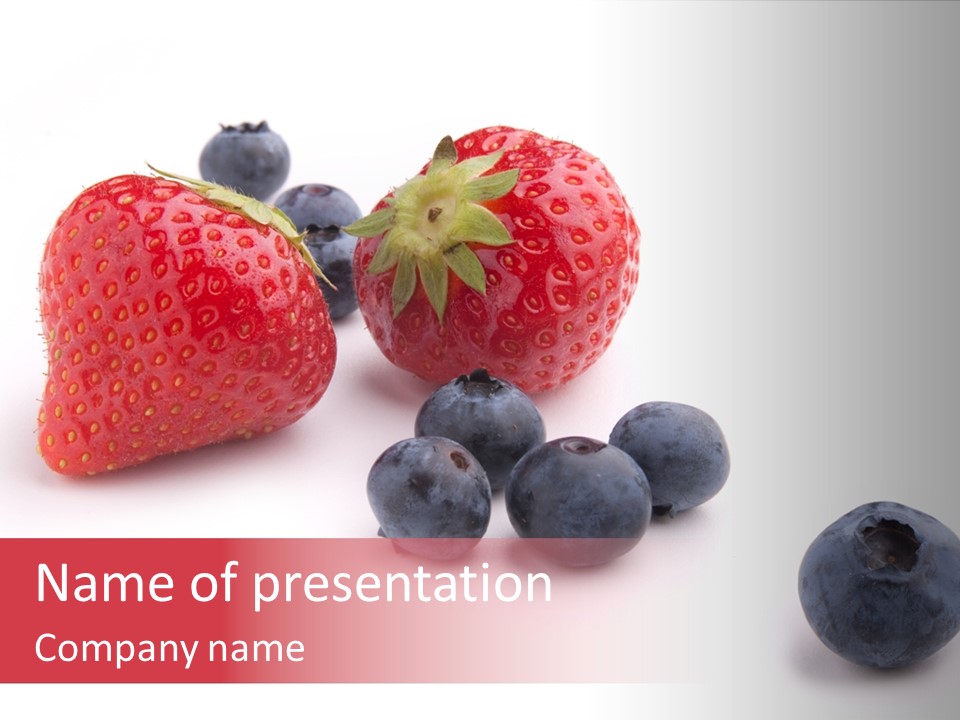 Strawberry Dark Wood PowerPoint Template