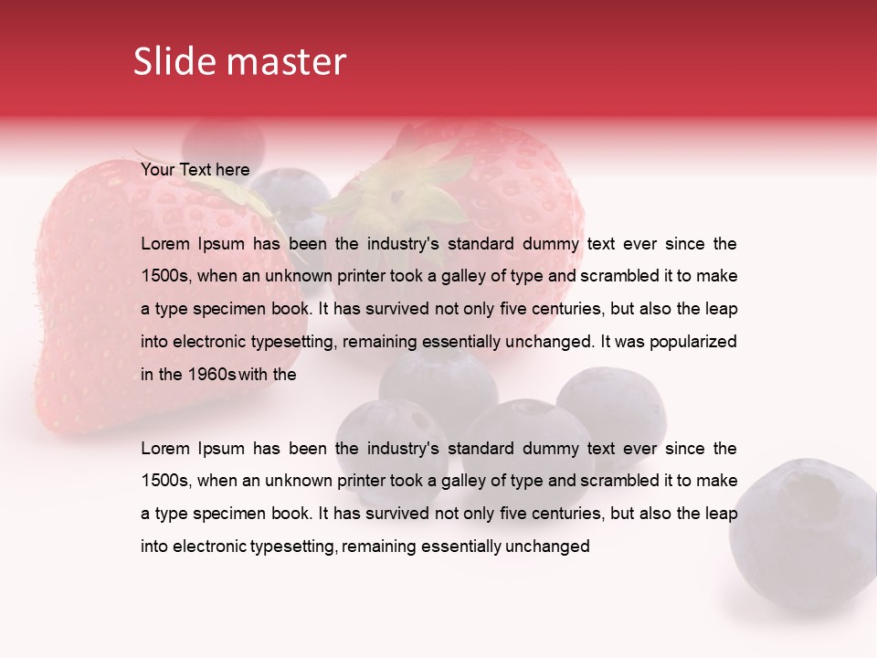 Strawberry Dark Wood PowerPoint Template