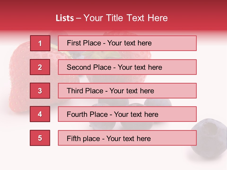 Strawberry Dark Wood PowerPoint Template