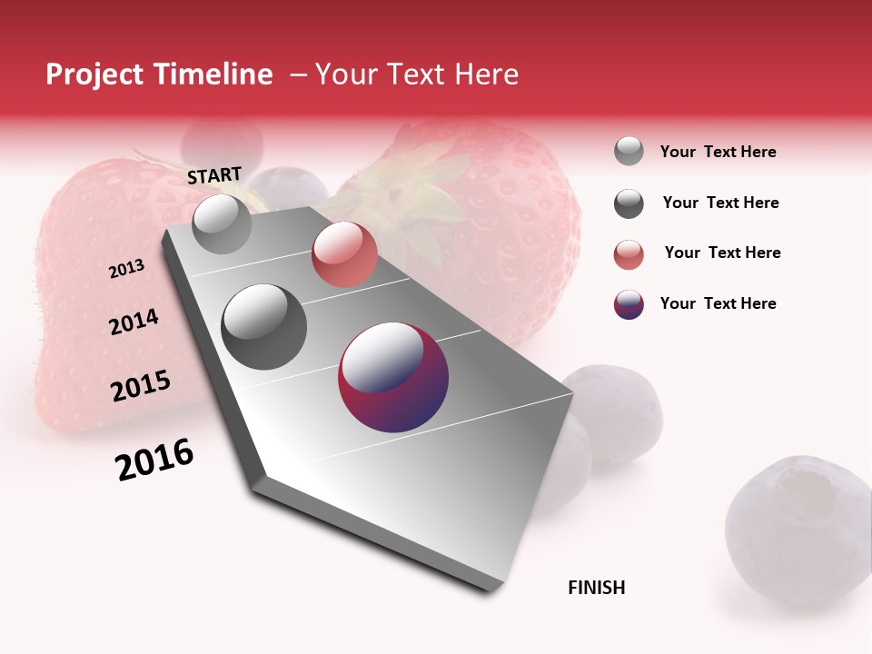 Strawberry Dark Wood PowerPoint Template