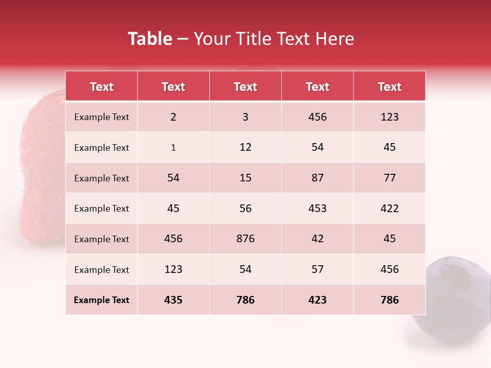 Strawberry Dark Wood PowerPoint Template