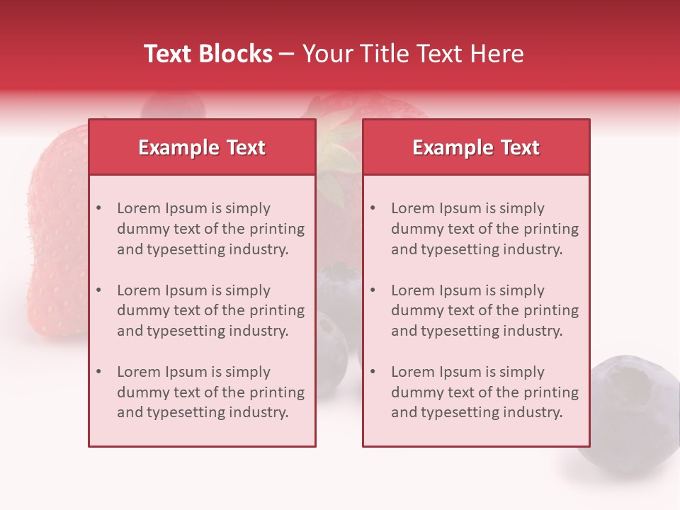Strawberry Dark Wood PowerPoint Template