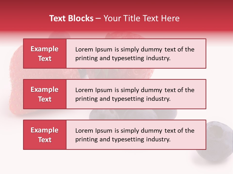 Strawberry Dark Wood PowerPoint Template