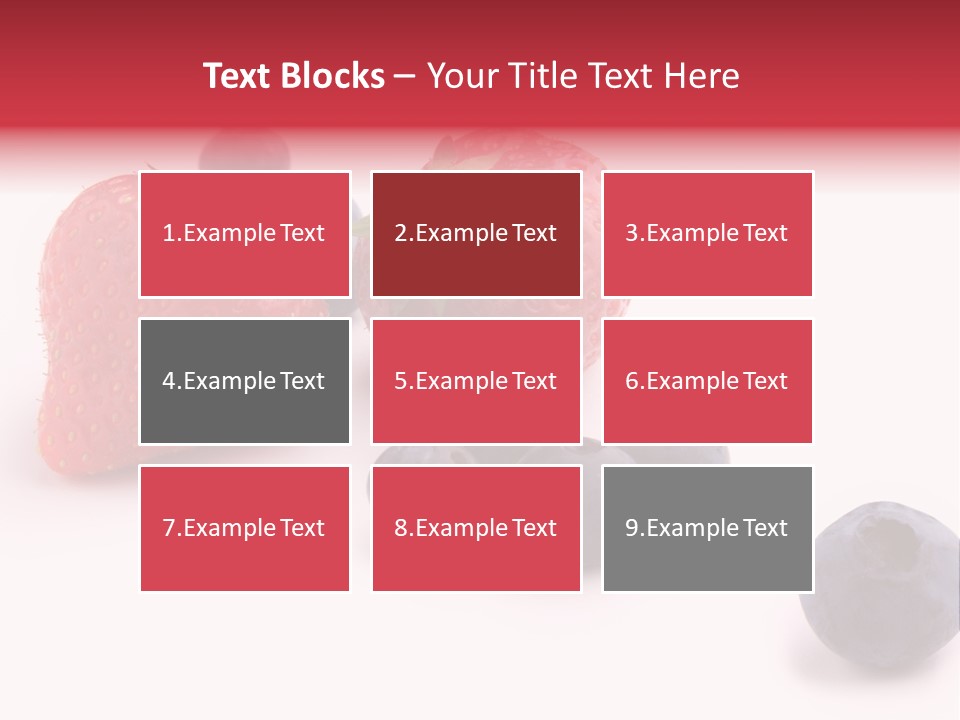 Strawberry Dark Wood PowerPoint Template