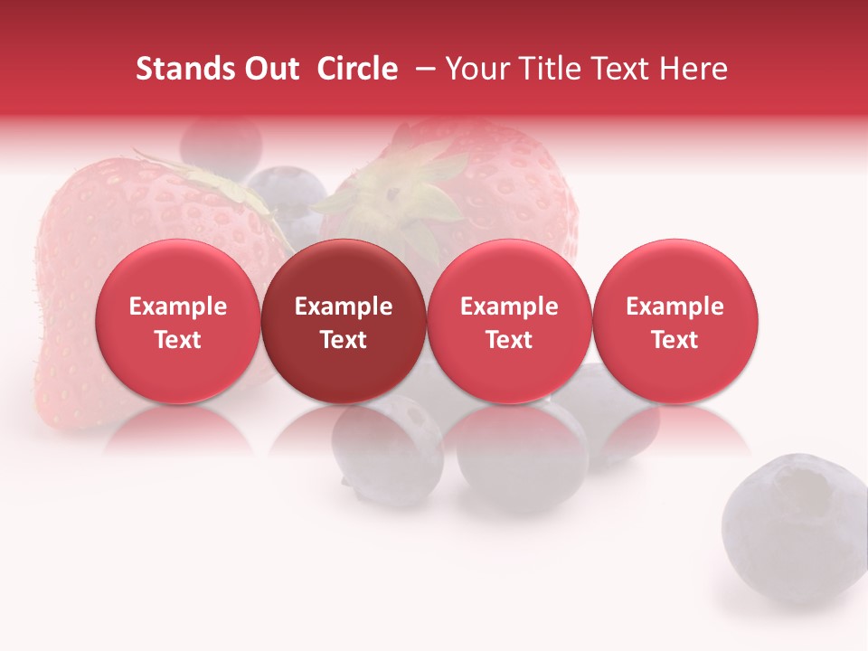 Strawberry Dark Wood PowerPoint Template