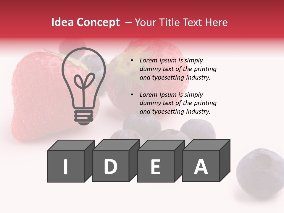 Strawberry Dark Wood PowerPoint Template