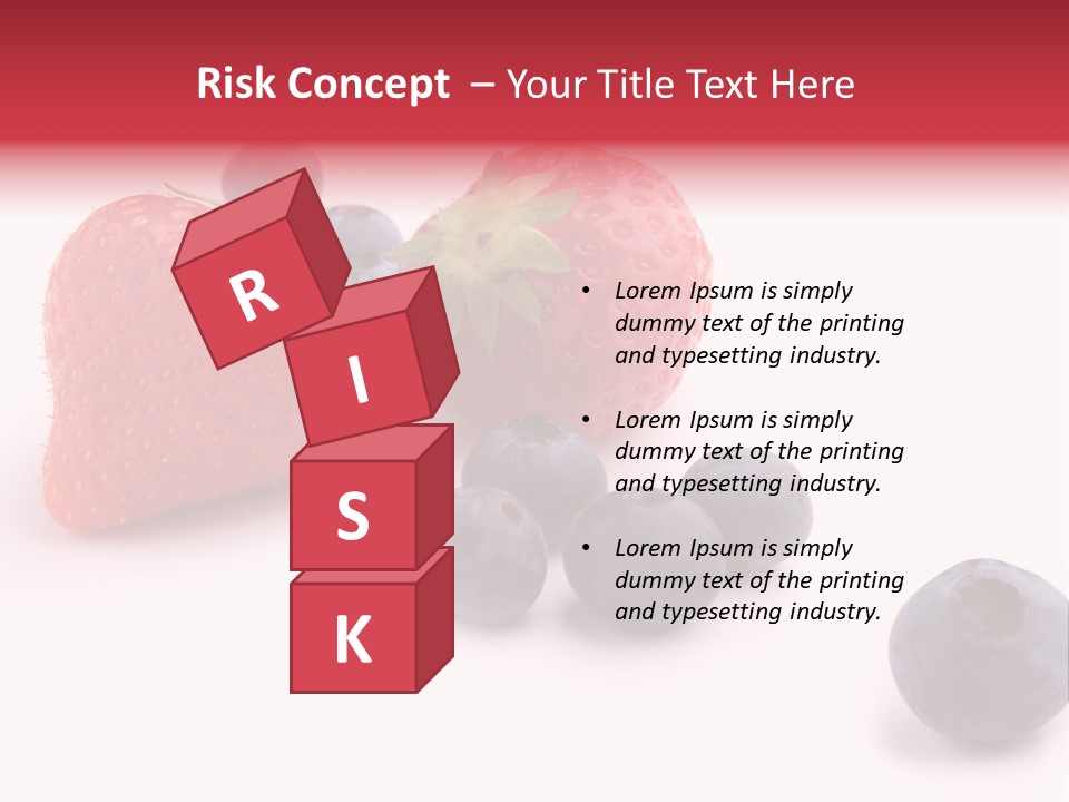 Strawberry Dark Wood PowerPoint Template