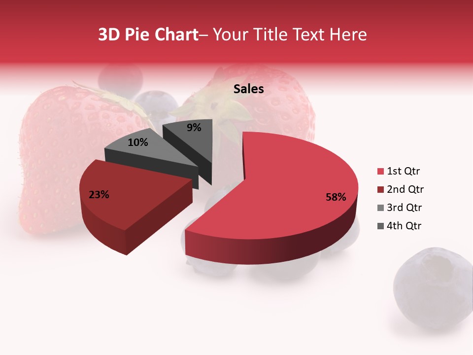 Strawberry Dark Wood PowerPoint Template