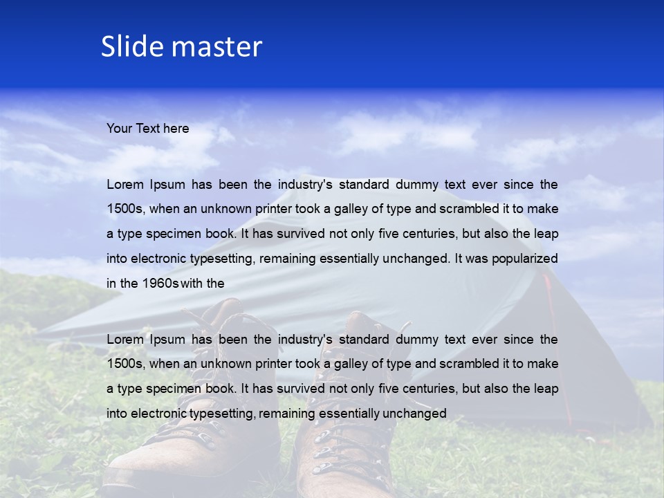 Grass Journey Sun PowerPoint Template