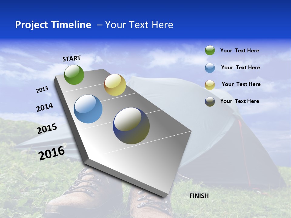 Grass Journey Sun PowerPoint Template