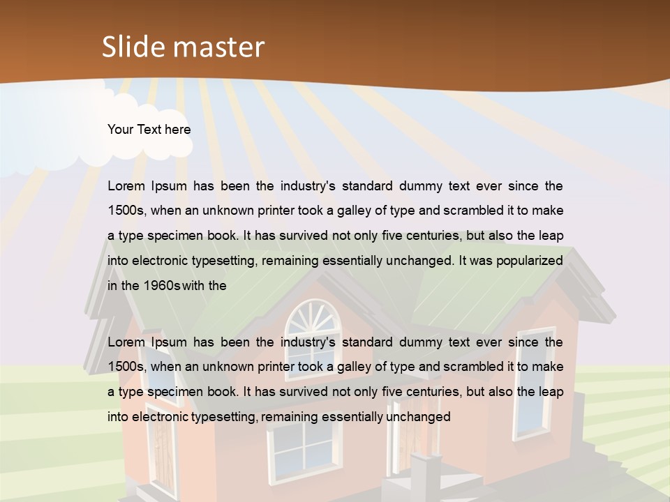 Construction Drawing Model PowerPoint Template