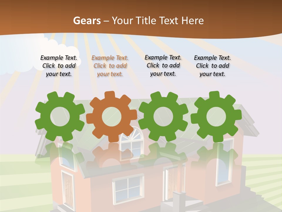 Construction Drawing Model PowerPoint Template