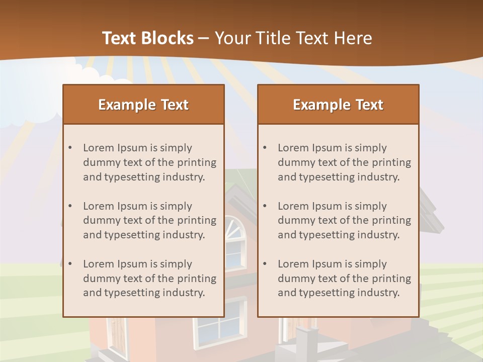 Construction Drawing Model PowerPoint Template