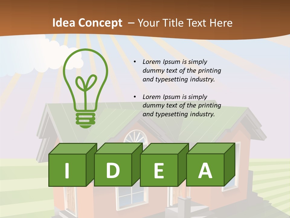 Construction Drawing Model PowerPoint Template