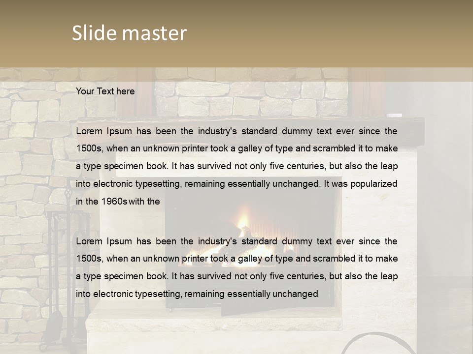 Fireplace Winter Warmth PowerPoint Template