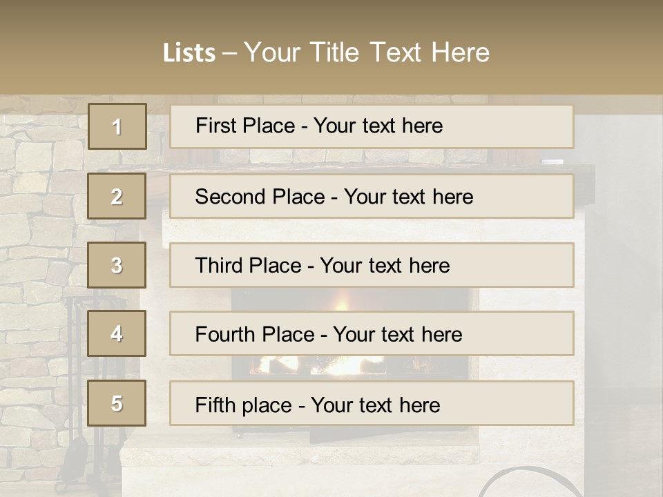 Fireplace Winter Warmth PowerPoint Template