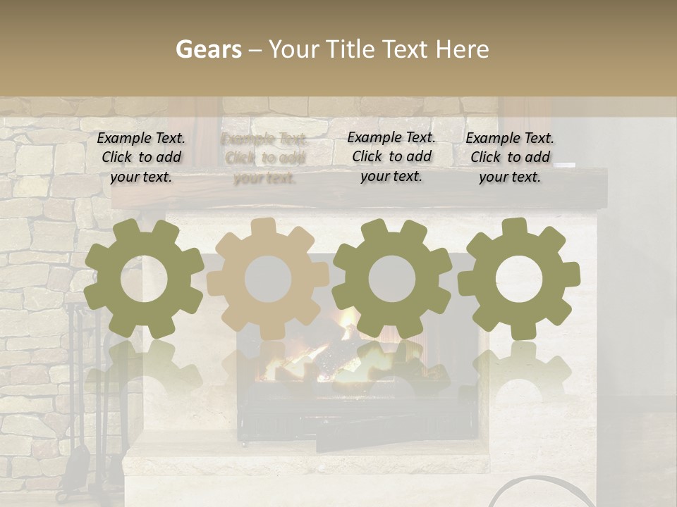 Fireplace Winter Warmth PowerPoint Template