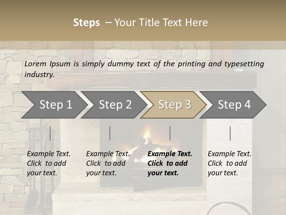 Fireplace Winter Warmth PowerPoint Template