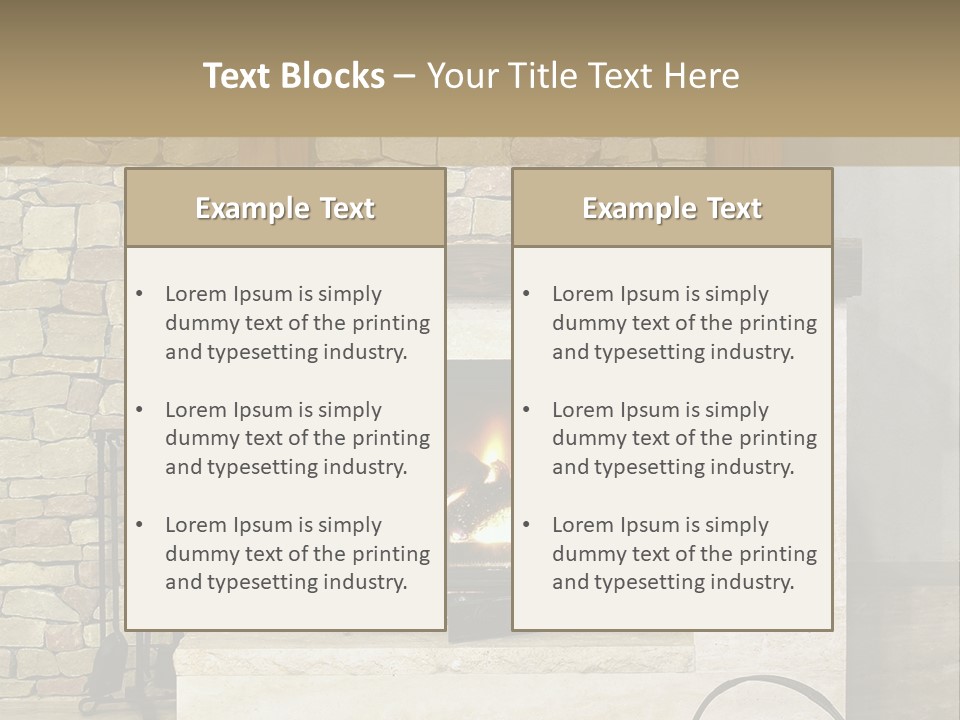 Fireplace Winter Warmth PowerPoint Template