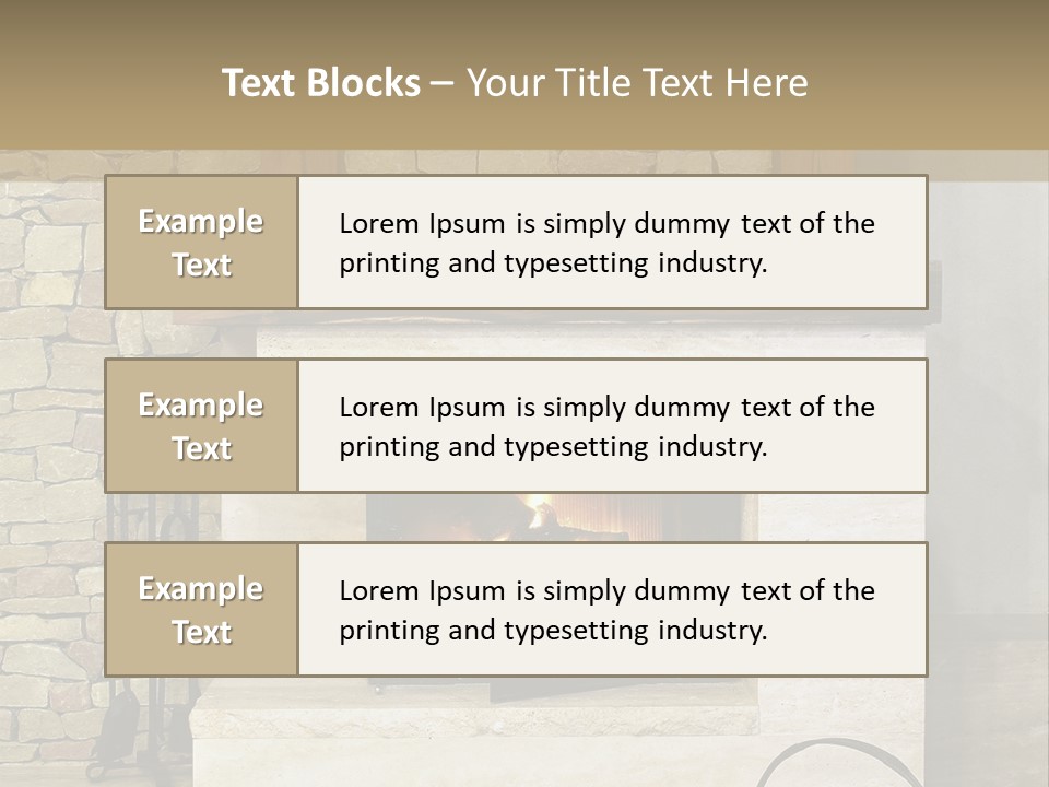 Fireplace Winter Warmth PowerPoint Template