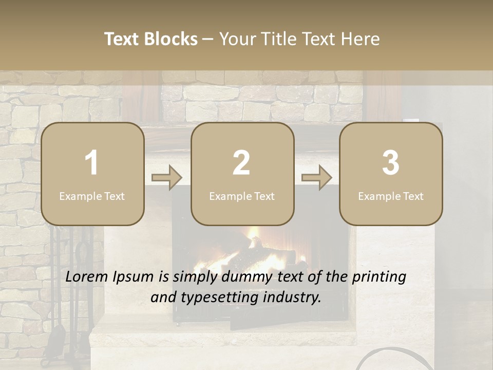 Fireplace Winter Warmth PowerPoint Template