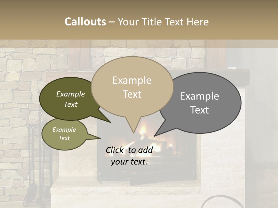 Fireplace Winter Warmth PowerPoint Template