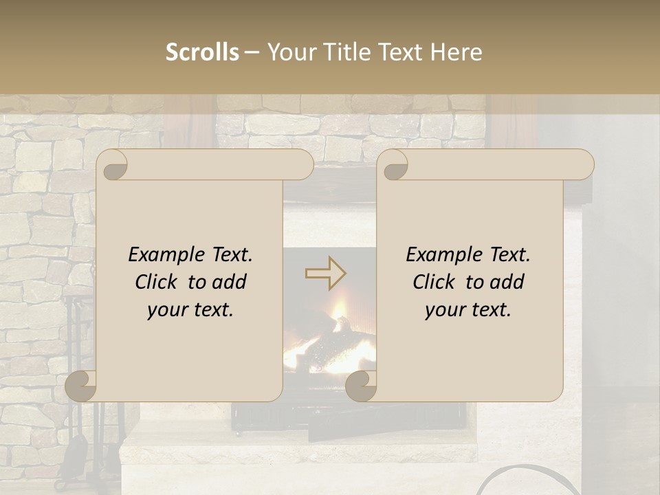 Fireplace Winter Warmth PowerPoint Template