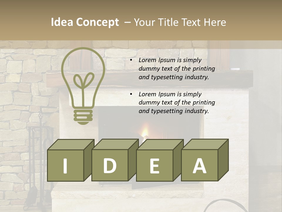 Fireplace Winter Warmth PowerPoint Template