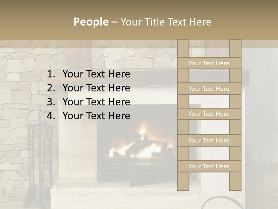 Fireplace Winter Warmth PowerPoint Template