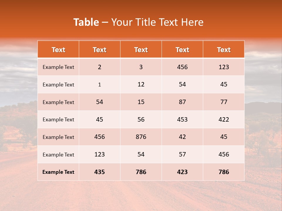 Under Arid Travel PowerPoint Template