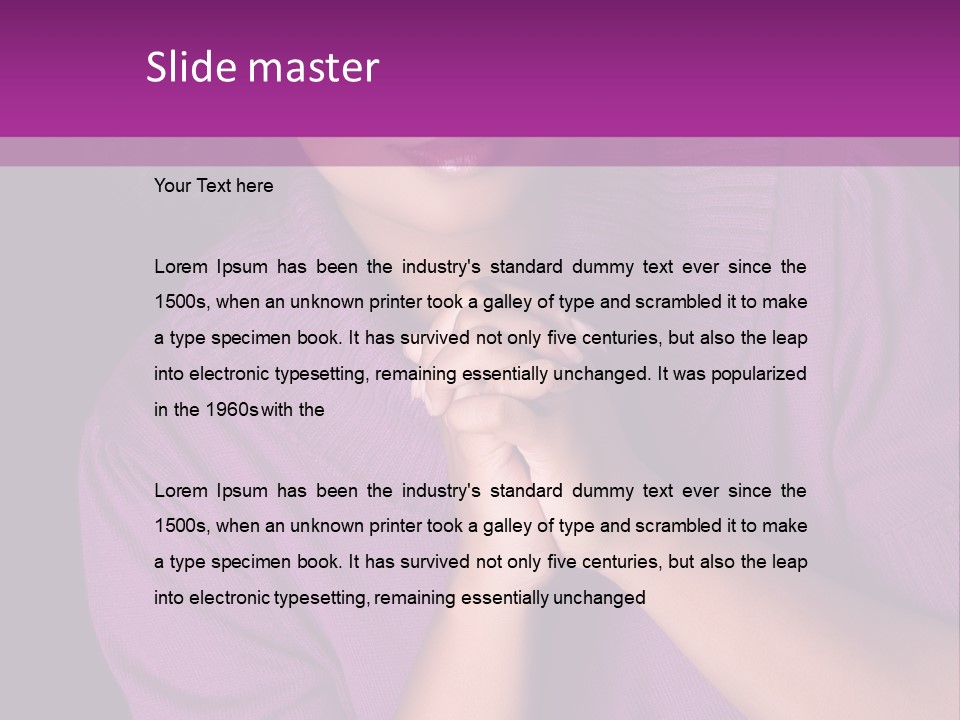 Praying Smooth Women PowerPoint Template