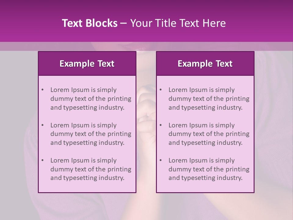 Praying Smooth Women PowerPoint Template