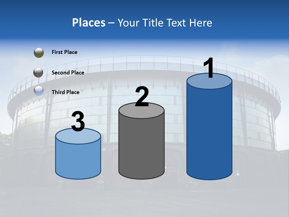 A Large Round Building With A Metal Roof PowerPoint Template