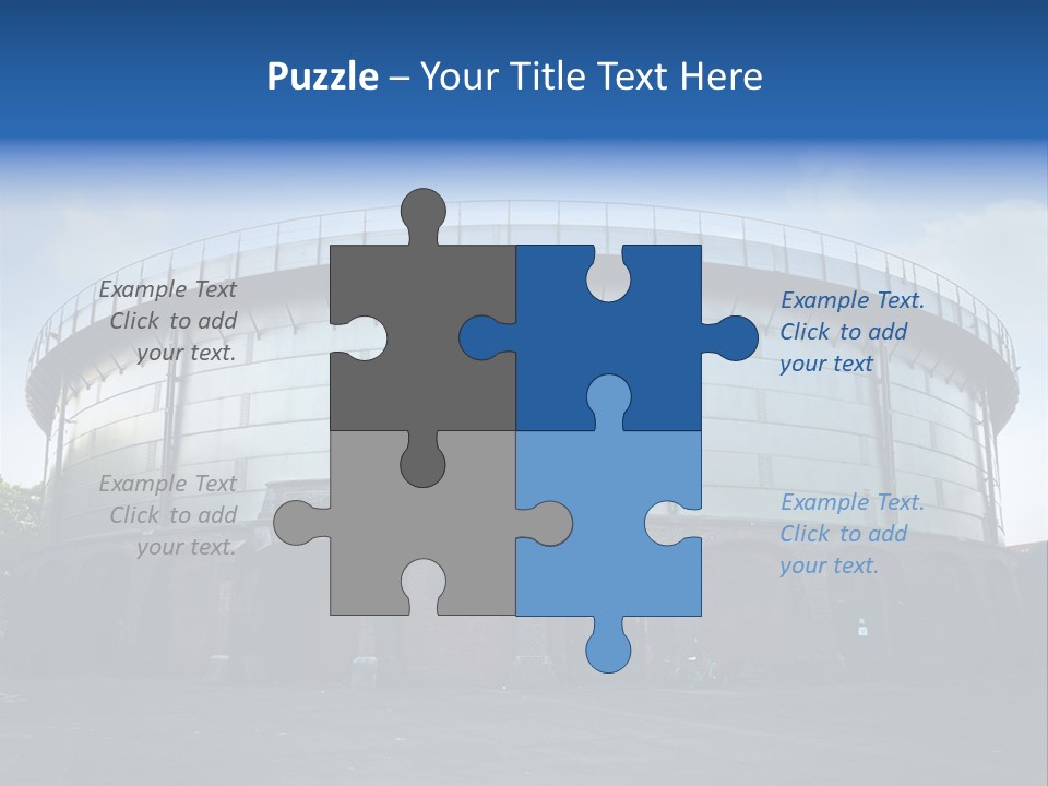 A Large Round Building With A Metal Roof PowerPoint Template