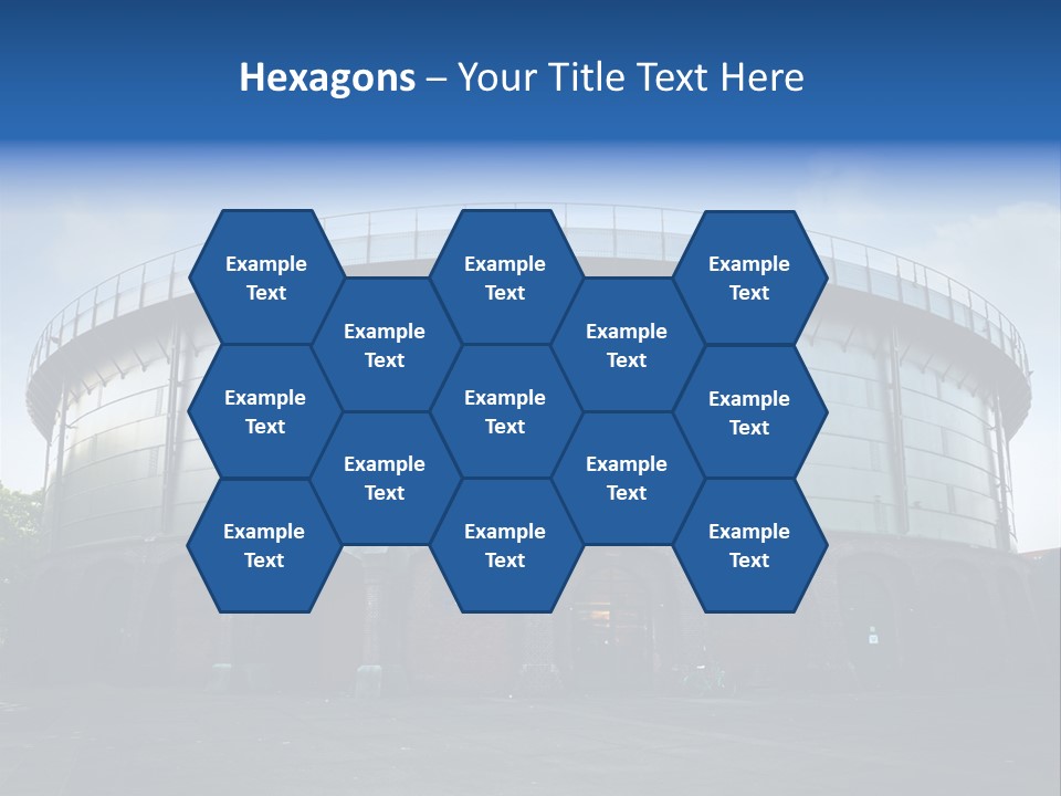 A Large Round Building With A Metal Roof PowerPoint Template