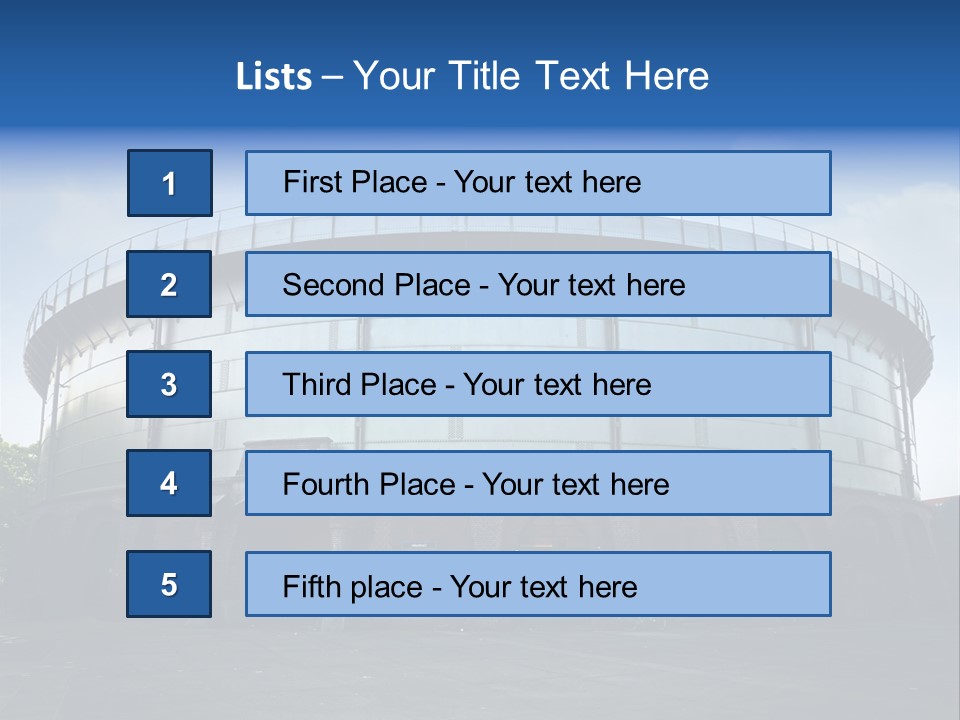A Large Round Building With A Metal Roof PowerPoint Template